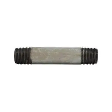 Midland Industries 56075 - Welded Pipe Nipple, 1/2" MPT x 1/2" MPT, 11" L, Steel, Galvanized, SCH 40