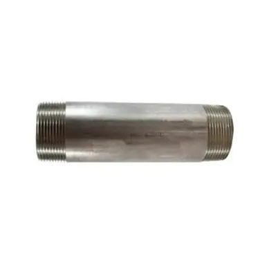 Midland Industries 48153 - Welded Pipe Nipple, 1-1/2" MPT x 1-1/2" MPT, 10" L, Stainless Steel, SCH
