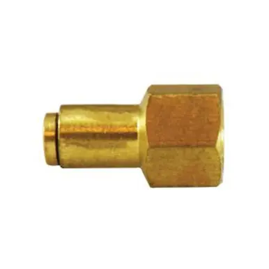 Midland Industries 20034 - Straight Connector, 1/4" Tube OD x 1/8" NPT(F)F, Brass