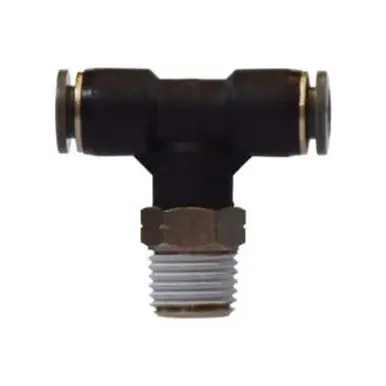 Midland Industries 20106C - Swivel Branch Tee, 1/4" Push" Tube x 1/4" MIP x 1/4" Push" Tube,