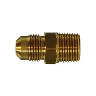 Midland Industries 10258 - Adapter, 1/4" Male Flared x 1/2" Male NPTF, Brass