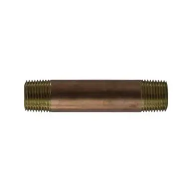 Midland Industries 42048 - Nipple, 3/8" MPT x 3/8" MPT, 5" Brass