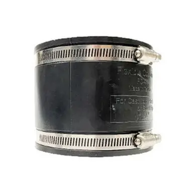 Midland Industries 195460 - Flexible Coupling w/ Stainless Steel Band, 4" 4" Rubber, SCH 40 Schedule