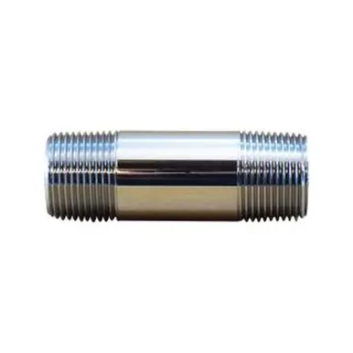 Midland Industries 41065 - Pipe Nipple, 1/2" MPT x 1/2" MPT, 3-1/2", Brass, Chrome-Plated