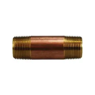 Midland Industries 40088 - Seamless Pipe Nipple, 3/4" MPT x 3/4" MPT, 5" Brass