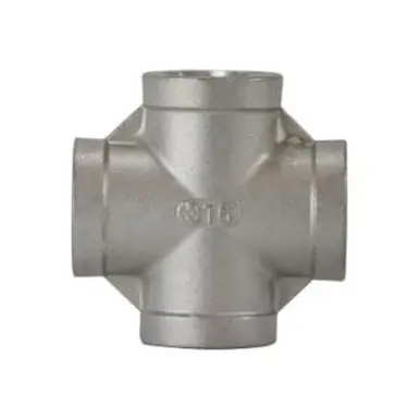 Midland Industries 63400 - Cross, 3" FPT x 3" FPT x 3" FPT x 3" FPT, Stainless Steel