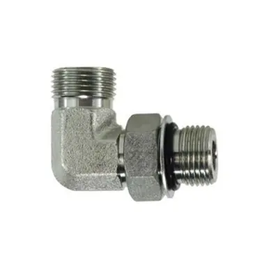 Midland Industries FS68011616 - 90° Elbow, 1" Male ORFS x 1" Male ORB, Steel