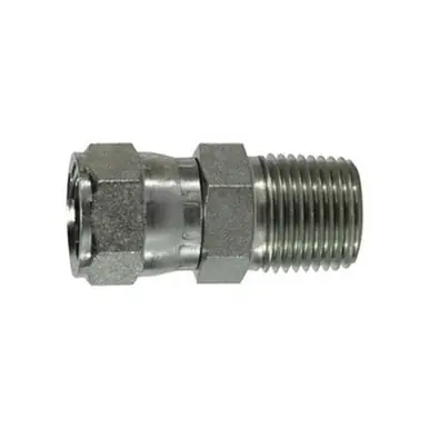 Midland Industries 650524 - 90° Adapter, 5/16" FJIC Swivel x 1/4" MIP, Steel