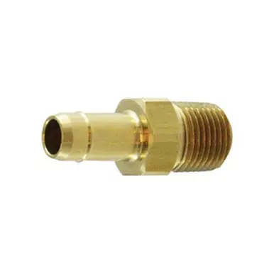 Midland Industries 21023 - Adapter, 1/4" Single Barbed x 1/8" NPT(M), Brass