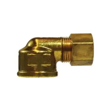 Midland Industries 27263 - Elbow w/ 27006 Sleeve, 1/2" Compression x 1/2" FIP, Brass