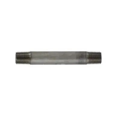 Midland Industries 48028 - Welded Pipe Nipple, 1/4" MPT x 1/4" MPT, 5" L, Stainless Steel, SCH 40