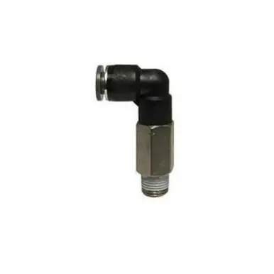 Midland Industries 20579C - 90° Long Pattern Swivel Elbow, 3/8" Push-In x 1/4" MIP, Composite