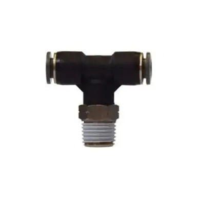 Midland Industries 20832C - Swivel Branch Tee, 5/16" Push" Tube x 3/8" NPT(M)F x 5/16" Push" Tube,