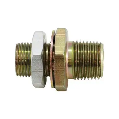 Midland Industries 28325 - Bulkhead Adapter, 1/2" MIP x 1/4" FIP, Brass/Steel