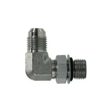 Midland Industries 6809NWO44 - 90° Elbow, 1/4" Male ORB x 1/4" Female JIC, Steel