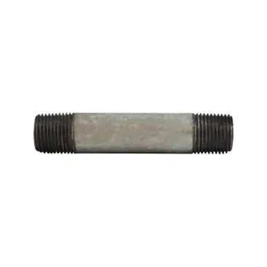 Midland Industries 56073 - Welded Pipe Nipple, 1/2" MPT x 1/2" MPT, 9" L, Steel, Galvanized, SCH 40