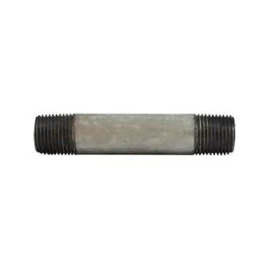 Midland Industries 56040 - Pipe Nipple, 3/8" MPT x 3/8" MPT, 1" L, Steel, Galvanized, SCH 40