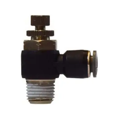 Midland Industries 20782C - Meter In Right Angle Flow Control Valve, 1/2 x 1/2" Nominal, Push-In x