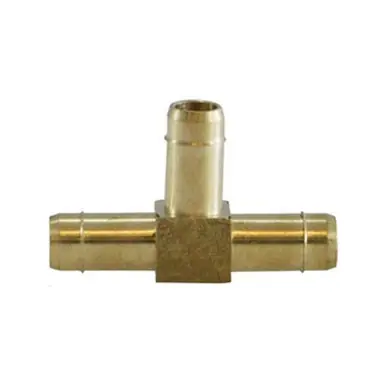 Midland Industries 21153 - Union Tee, 3/8" Barbed x 3/8" Barbed x 1/4" Barbed, Brass
