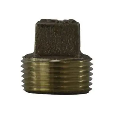 Midland Industries 44673LF - Solid Square Head Plug, 1/2" MPT, Bronze