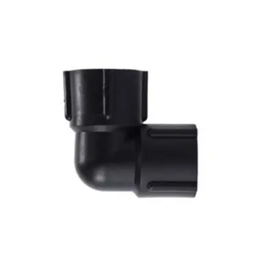 Midland Industries 28704P - 90° Elbow, 3/4" FPT x 3/4" FPT, Polypropylene, Black