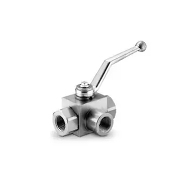 Midland Industries GE3L34NPT - High Pressure Ball Valve, 3/4" Nominal, FPT x FPT, 3-Port/Way, Steel
