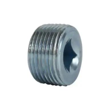 Midland Industries 66638 - Square Socket Countersunk Plug, 2" NPT(M), Steel, Zinc-Plated, 150 lb