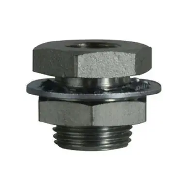 Midland Industries 28306 - Bulkhead Coupling, 1/4" FIP x 1/4" FIP, Brass/Steel