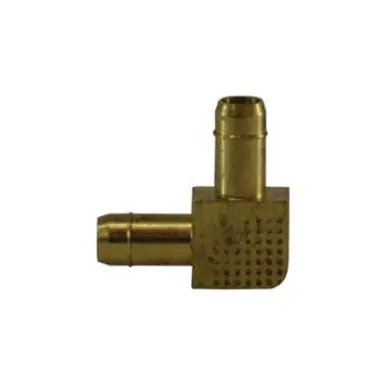 Midland Industries 21097 - 90° Single Barb Union Elbow, 3/8" Barbed x 3/8" Barbed, Brass