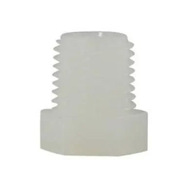 Midland Industries 28608W - Hex Head Plug, 1-1/2" MPT, Nylon, White, 125
