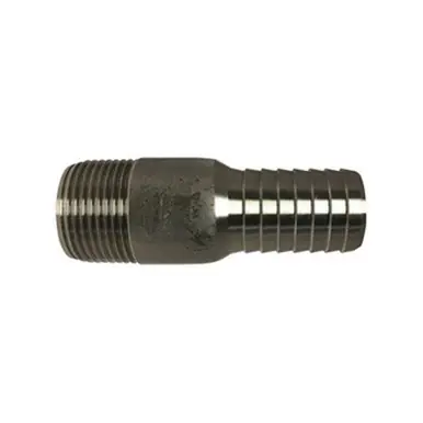 Midland Industries 973928SS - Adapter, 1-1/4" Hose Barbed x 1-1/4" MIP, Stainless Steel