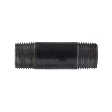 Midland Industries 59100SMLSXX - Seamless Pipe Nipple, 1" MPT x 1" MPT, Close L, Steel, Black, XXH