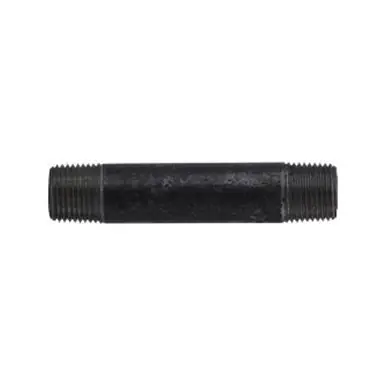 Midland Industries 59070SMLSXX - Seamless Pipe Nipple, 1/2" MPT x 1/2" MPT, 6" L, Steel, Black, XXH