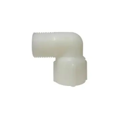 Midland Industries 28723W - 90° Street Elbow, 1/2" 1/2", Nylon, White