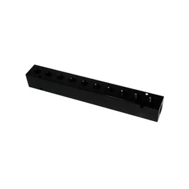Midland Industries 28456 - 10 Port Manifold, 1/4" Inlet, 1/8" Outlet, FPT, Aluminum