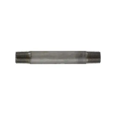 Midland Industries 48033 - Welded Pipe Nipple, 1/4" MPT x 1/4" MPT, 9" L, Stainless Steel, SCH 40
