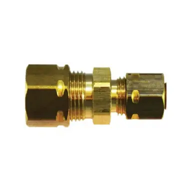 Midland Industries 26079 - Captive Sleeve Reducing Union, 3/8" Compression x 1/4" Compression, Brass