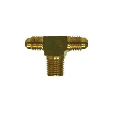 Midland Industries 10204B - Barstock Branch Tee, 1/4" Male SAE 45° Flared x 1/4" Male SAE 45° Flared