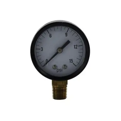 Midland Industries 80007 - Pneumatic Pressure Gauge, 2" Dial, 0 to 300 psi Measuring Range, 1/4"