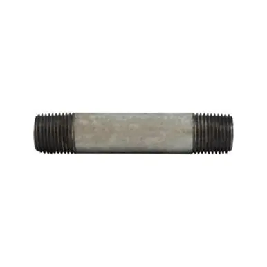 Midland Industries 56056 - Welded Pipe Nipple, 3/8" MPT x 3/8" MPT, 12" L, Steel, Galvanized, SCH 40