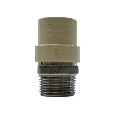 Midland Industries 35416SS - Adapter, 1-1/4" CPVC x 1-1/4" Male IPS, Stainless Steel