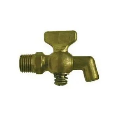 Midland Industries 46330 - Air Cock, 1/8" Nominal, MIP x Bibb Nose, Tee, Hex, Brass Body