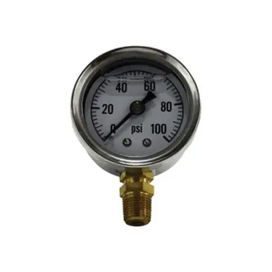 Midland Industries 80601 - Pneumatic Pressure Gauge, 1-1/2" Dial, 0 to 15 psi Measuring Range,