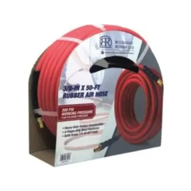 Midland Industries RAIR-050-300BM65 - Air Hose, 1/2 x 3/8" Nominal, 50 ft L, 300 psi, Rubber Tube,