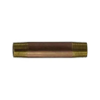 Midland Industries 40040 - Seamless Nipple, 3/8" MPT x 3/8" MPT, 1" Brass