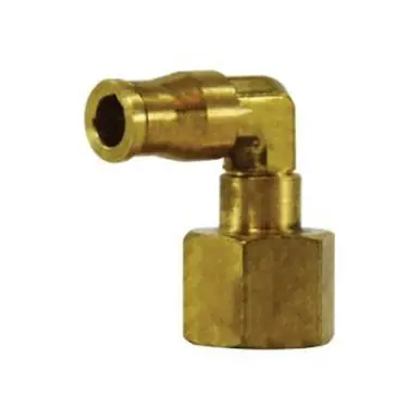 Midland Industries 20090S - Swivel Elbow, 1/4" Push" Tube x 1/4" NPT(F)F, Brass