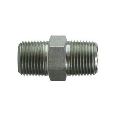 Midland Industries 540464 - Hex Nipple, 3/8" MPT x 1/4" MPT, Steel