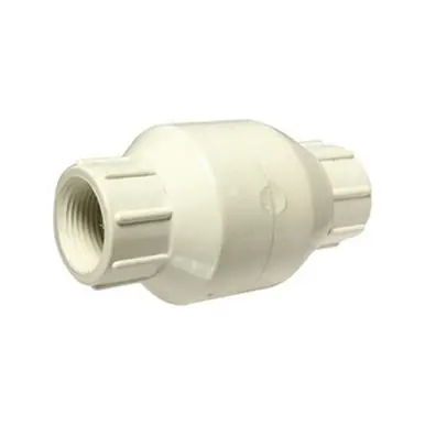 Midland Industries 940334 - In-Line Spring Check Valve, 1-1/4" Nominal, FPT x FPT, PVC Body,