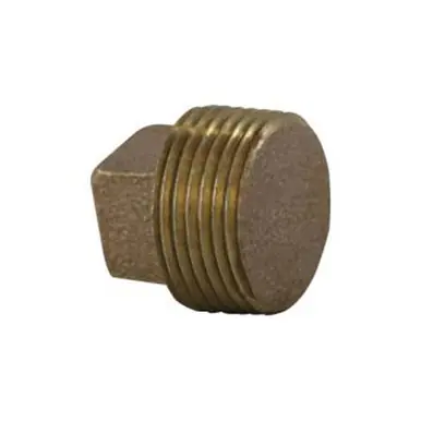 Midland Industries 44677 - Solid Square Head Plug, 1-1/2" MPT, Bronze