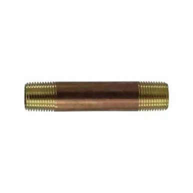 Midland Industries 40073 - Seamless Pipe Nipple, 1/2" MPT x 1/2" MPT, 9" Brass